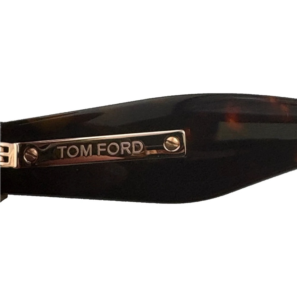 Tom Ford Aurora  Tortoiseshell Square Sunglasses with Amber Lenses - Picture 8 of 9